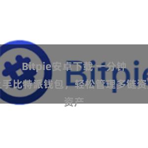 Bitpie安卓下载 一分钟上手比特派钱包，轻松管理多链资产