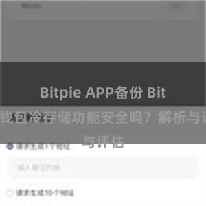 Bitpie APP备份 Bitpie钱包冷存储功能安全吗？解析与评估