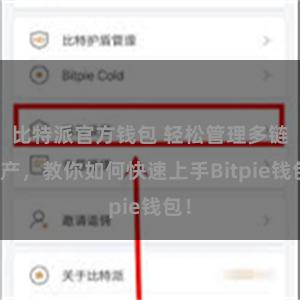 比特派官方钱包 轻松管理多链资产，教你如何快速上手Bitpie钱包！