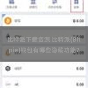 比特派下载资源 比特派(Bitpie)钱包有哪些隐藏功能？