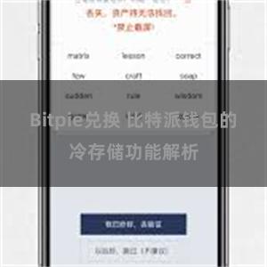 Bitpie兑换 比特派钱包的冷存储功能解析