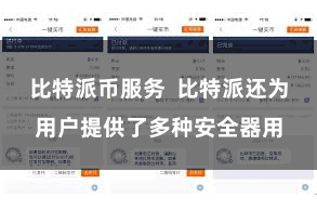 比特派币服务  比特派还为用户提供了多种安全器用
