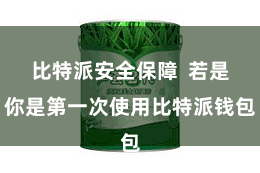 比特派安全保障  若是你是第一次使用比特派钱包