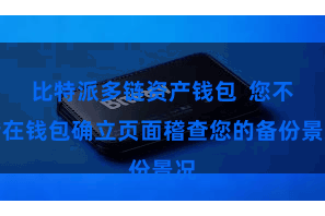 比特派多链资产钱包  您不错在钱包确立页面稽查您的备份景况