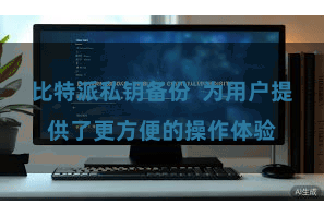 比特派私钥备份 为用户提供了更方便的操作体验