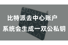 比特派去中心账户  系统会生成一双公私钥