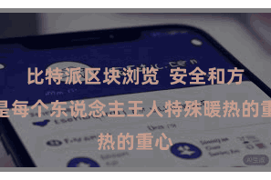比特派区块浏览  安全和方便是每个东说念主王人特殊暖热的重心